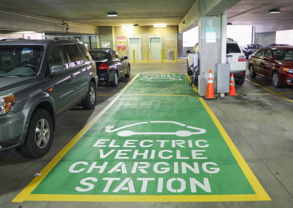 Electric Car Charging Stations at Metro Crossing Apartments, Owings Mills, MD