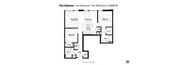 the caboose floor plan two bedroom