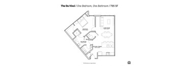 the da vinci one bedroom floor plan