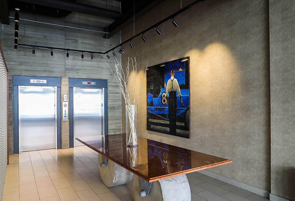 Lobby Elevators at Metro Crossing Apartments, Owings Mills