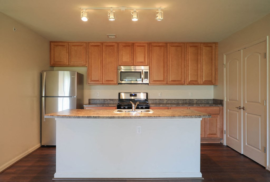 Renovated Oak Kitchen at St. Charles at Olde Court Apartments, Pikesville, MD