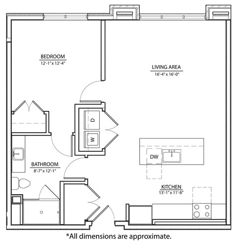 1G Floor Plan at The Willard Apartments, Owings Mills, MD 21117