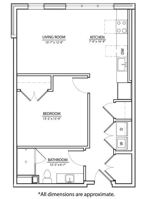 1L Floor Plan at The Willard Apartments, Owings Mills, MD 21117