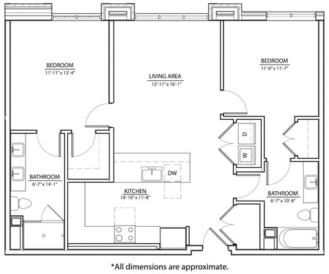 2G Floor Plan at The Willard Apartments, Owings Mills