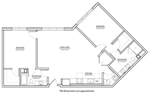 2J Floor Plan at The Willard Apartments, Maryland, 21117