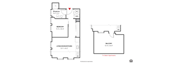 Cypress Floor Plan at 405 W Redwood Apartments, Maryland   
