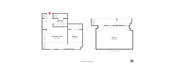 The Juniper Floor Plan at 405 W Redwood Apartments, Baltimore, MD  