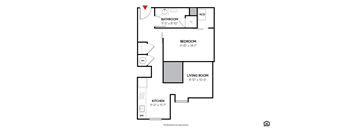 The Sycamore Floor Plan at 405 W Redwood Apartments, Baltimore  