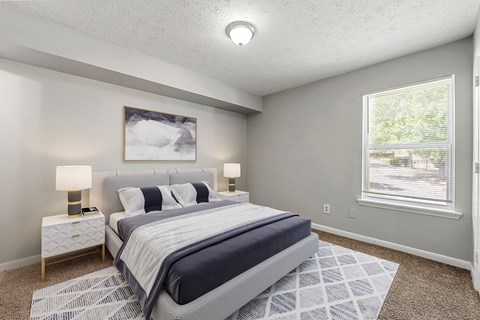 Master bedroom at Bradford Gwinnett & Townhomes in Norcross, GA 30071