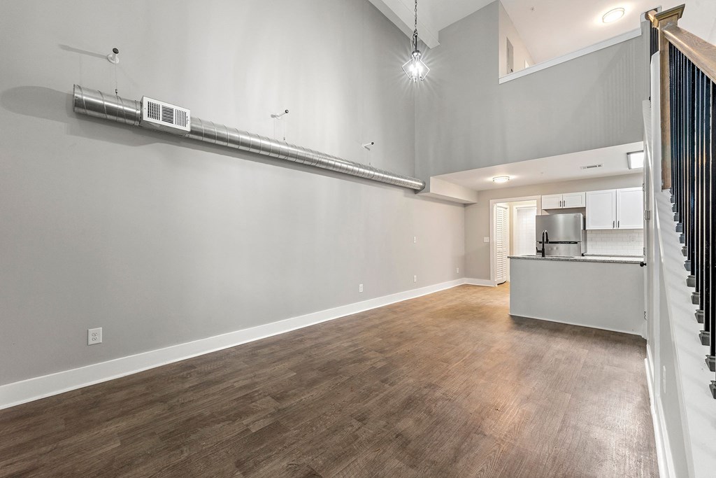 Living room at Crogman School Lofts, Atlanta, 30315