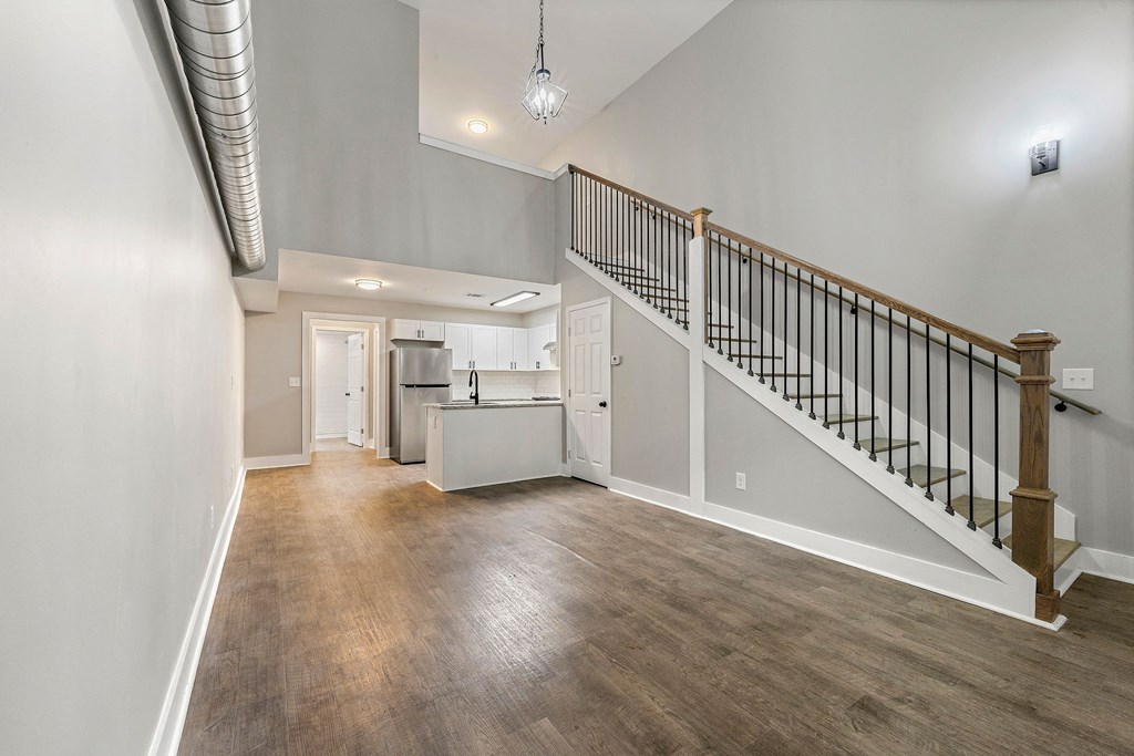 Living room at Crogman School Lofts, Atlanta, 30315