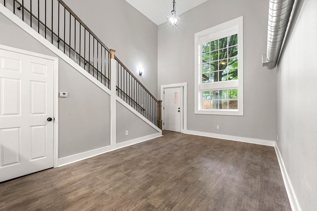 Living room at Crogman School Lofts, Atlanta, 30315