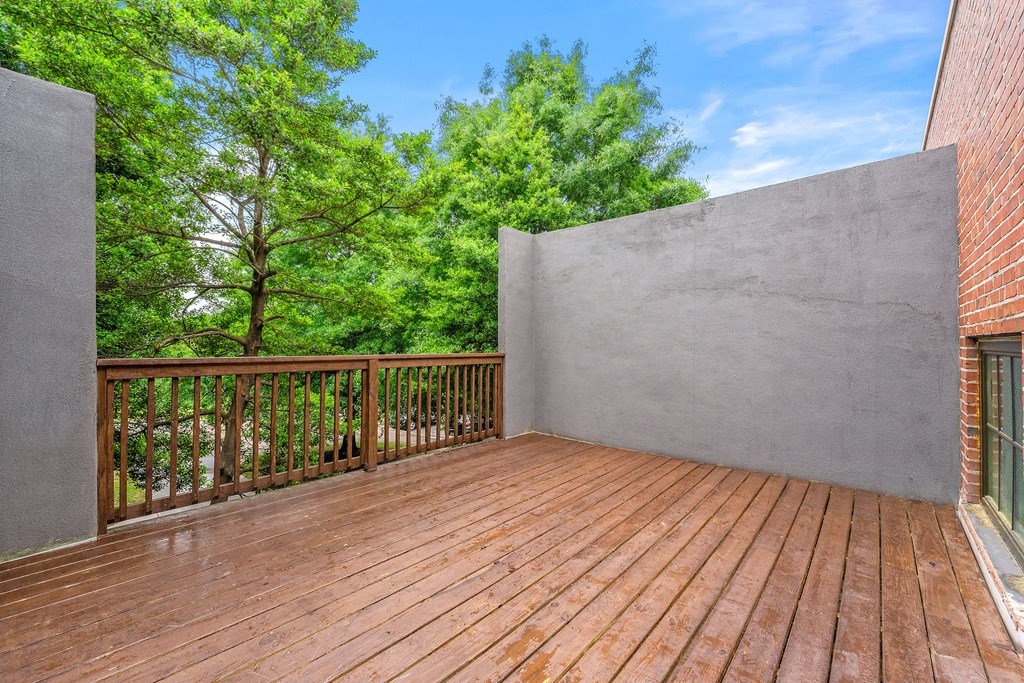 Private patio deck at Crogman School Lofts, Atlanta, 30315