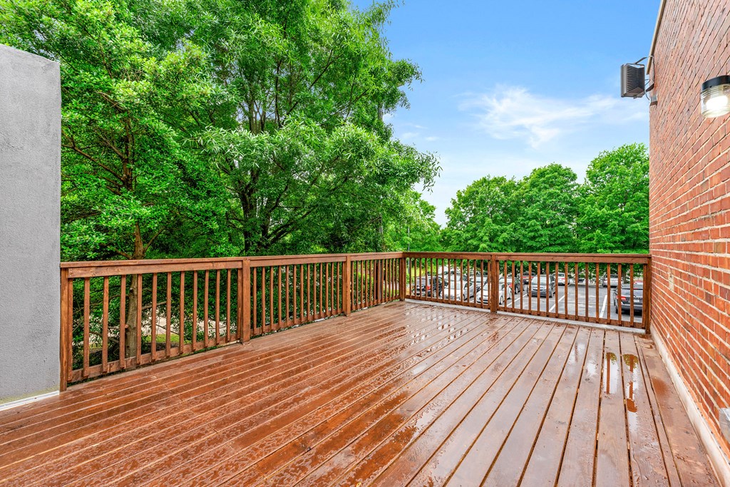 Private patio at Crogman School Lofts, Atlanta, 30315