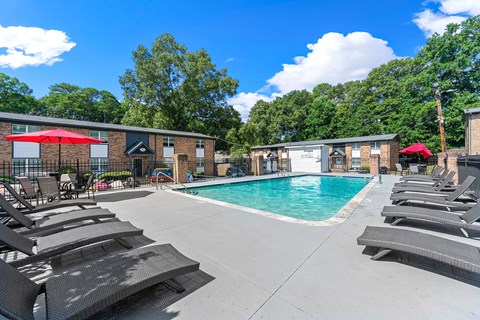 Pool and lounge area at Georgian Oaks Apartments, Smyrna, GA 30080