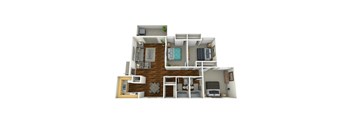 3 Bedroom Floorplan at 445 Cleveland, Atlanta, GA