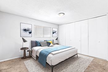 Spacious bedroom with lots of closet space at Northgate Townhomes in Tucker, Georgia 30084