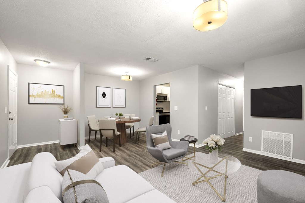 Living room at Woodbriar Management, LLC, Tucker, GA, 30084