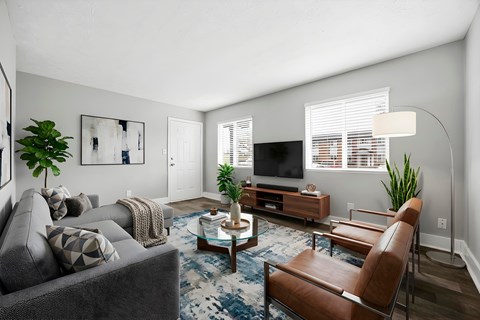 Living room at Ridgewood Apartments in Lawrenceville, Georgia 30046.