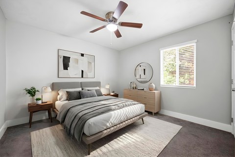 Bedroom at Ridgewood Apartments in Lawrenceville, Georgia 30046.