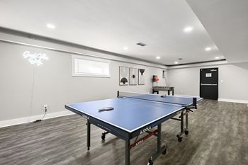 Ping pong table in clubhouse at Gardens at Washington Park, Atlanta, GA, 30314