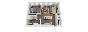 1 Bedroom Loft Floor Plan at Crogman School Lofts, Atlanta, GA