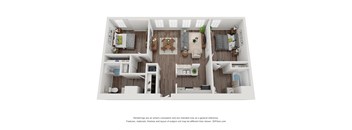 2 Bedroom Loft Floor Plan at Crogman School Lofts, Atlanta