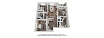 3 Bedroom Floor Plan at Crogman School Lofts, Georgia, 30315