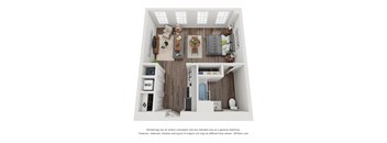 Studio Floor Plan at Crogman School Lofts, Atlanta, GA 30315