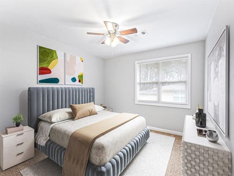 Master bedroom at Georgian Oaks Apartments l & ll* Apartments, Smyrna , GA