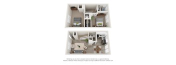 A04 Floor Plan at Georgian Oaks Apartments 2, Smyrna, GA