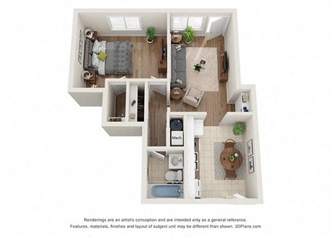 1 Bed 1Bath with 740 sqft 1 Bed 1Bath with 740 sqft at Gardens at Washington Park, Atlanta, GA