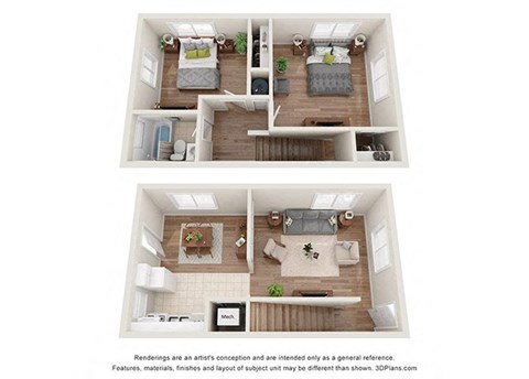 2Bed 1Bath townhome with 765sqft 2Bed 1Bath townhome with 765sqft at Gardens at Washington Park, Atlanta, GA, Georgia