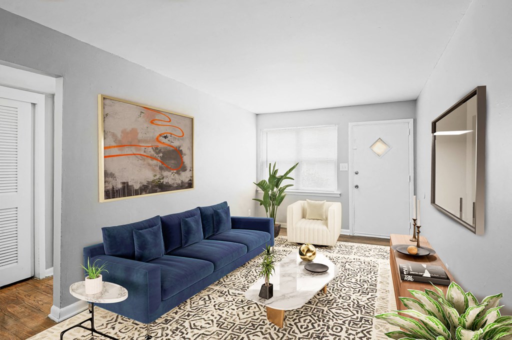 Comfortable Living Room Comfortable Living Room at Gardens at Washington Park, Atlanta, 30314