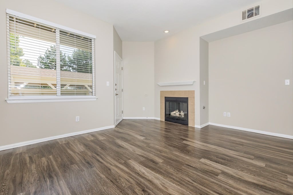 Living room with fireplace