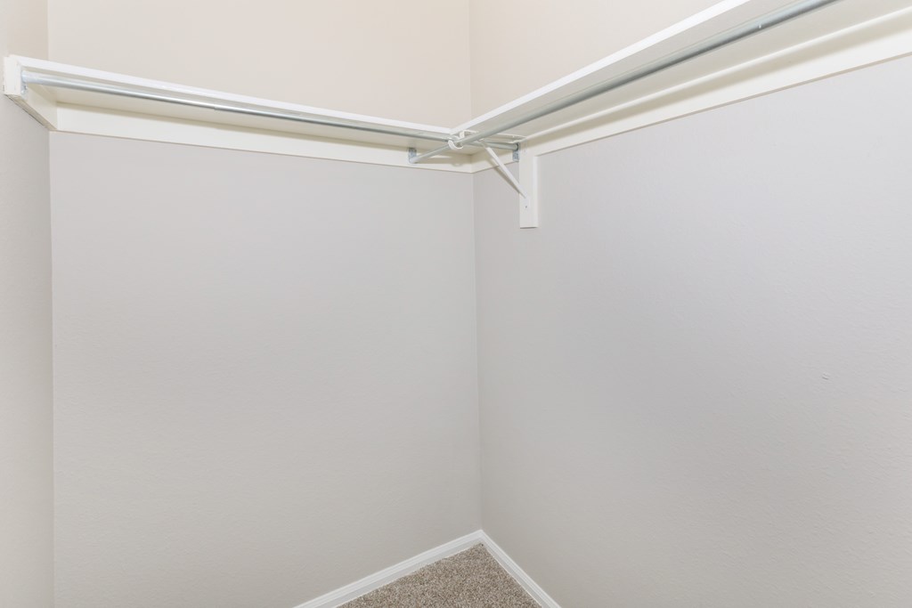 Spacious walk-in closet