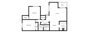 a floor plan of a house with an open floor plan