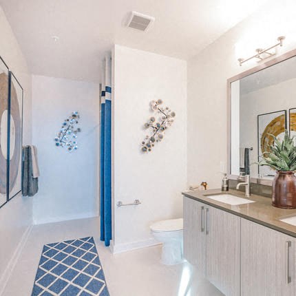 a bathroom with a toilet and a sink and a mirror