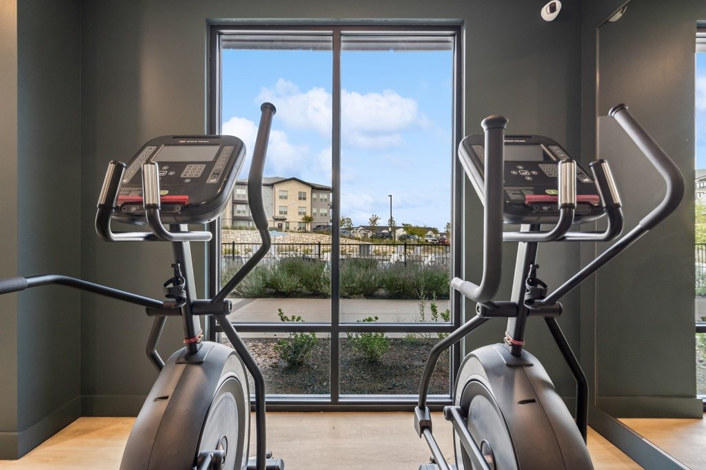 Two exercise bikes in the fitness center