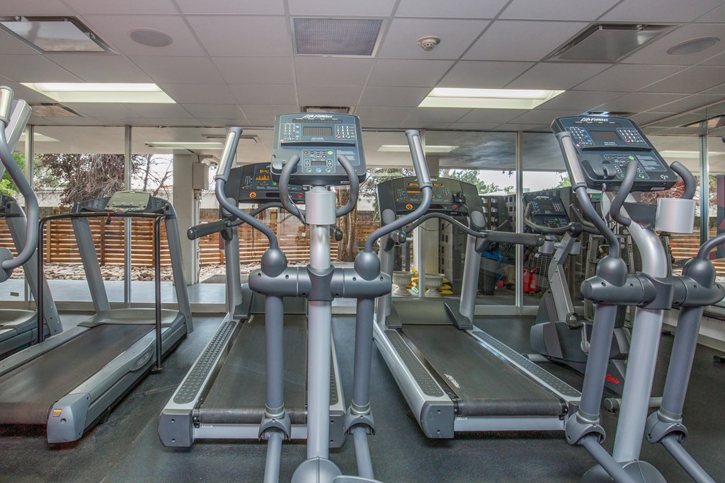 Fitness center with treadmill