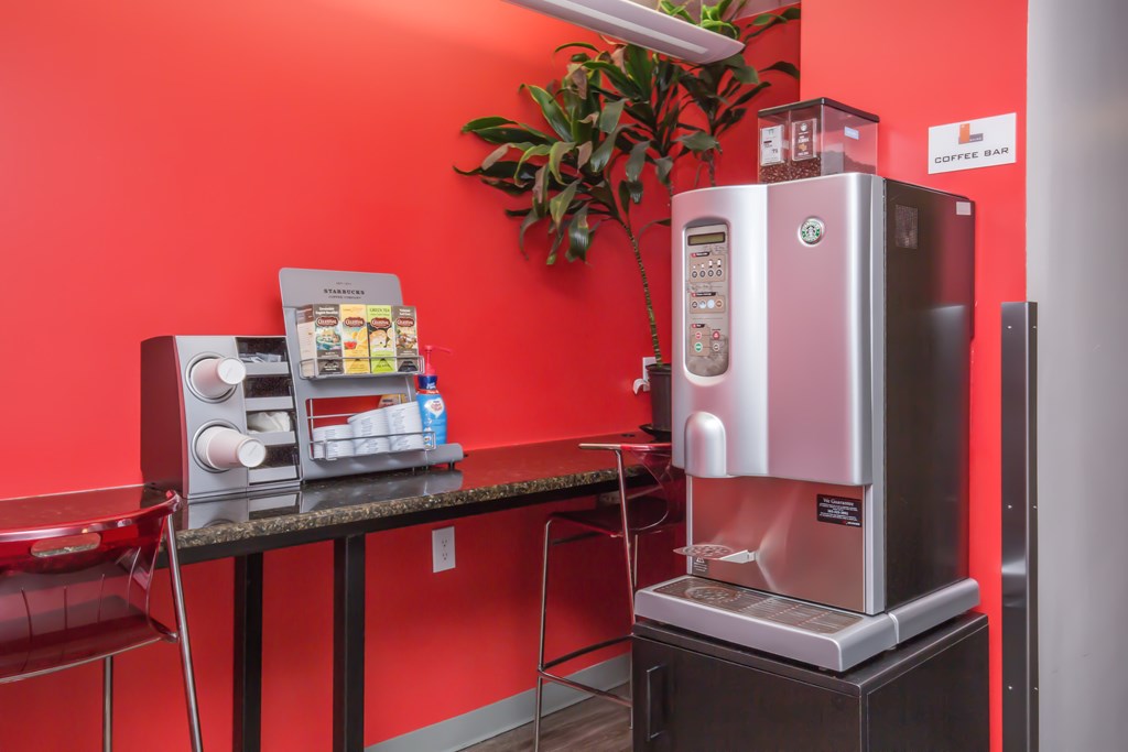 Resident lounge with coffee machine