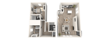 2 Bedroom Townhome Floor Plan