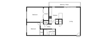 a floor plan of a house with an open floor plan