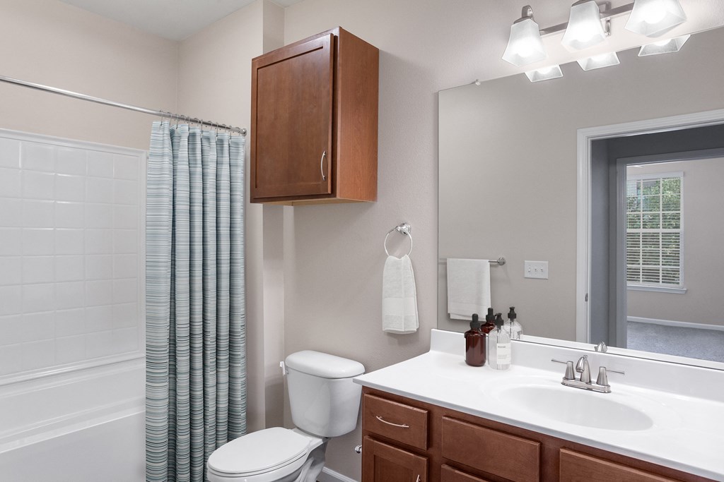 a bathroom with a white sink and a toilet and a shower