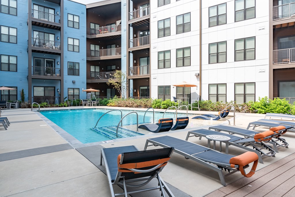Swimming Pool and Lounge Chairs