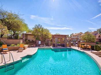 Sparkling swimming pool at Starrveiw at Starr Pass Apartments in Tucson, AZ