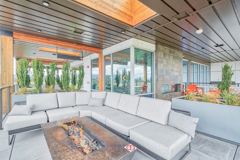 Rooftop Lounge and firepit