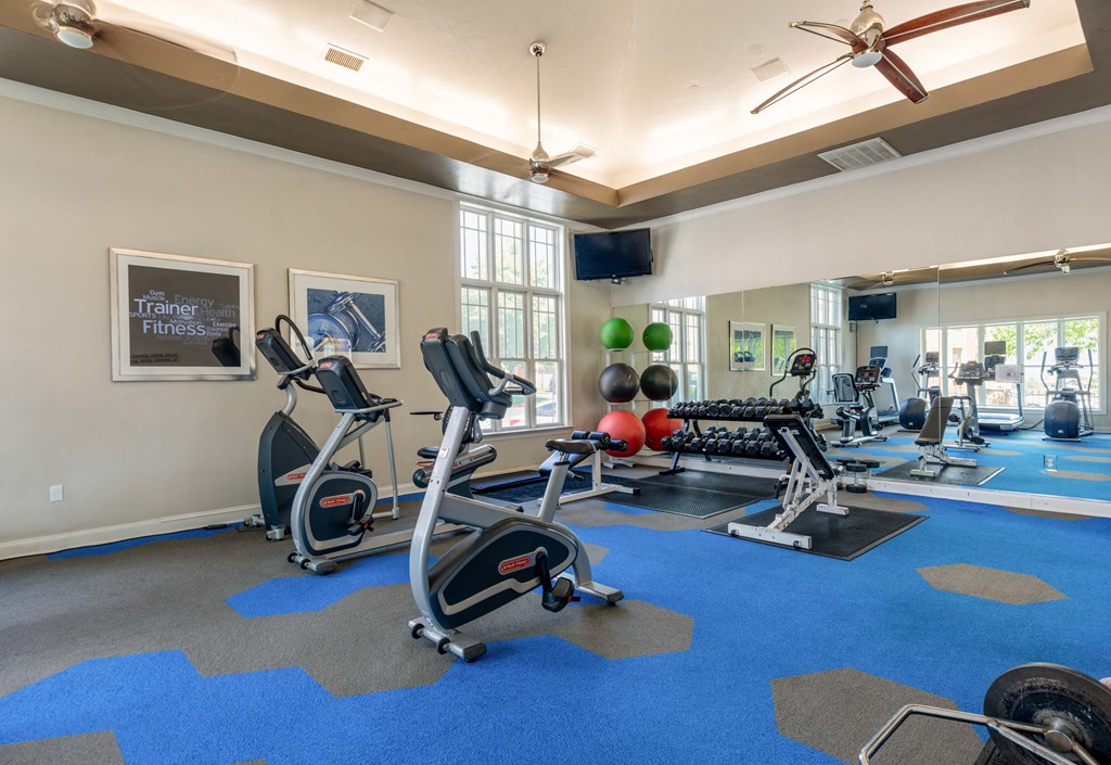 the gym at the at the boulevard apartments tx