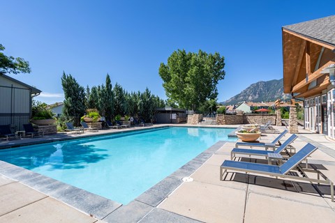 the swimming pool at the resort at paws up