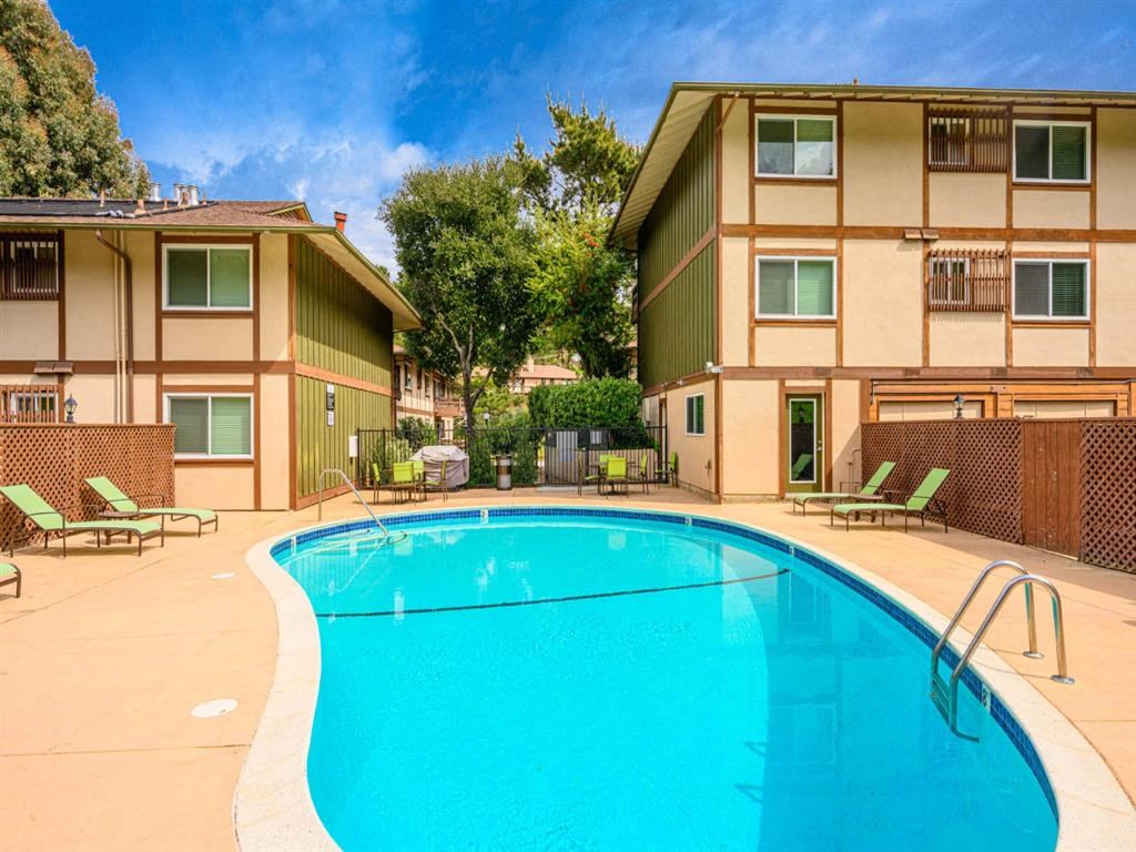 the swimming pool at our apartments